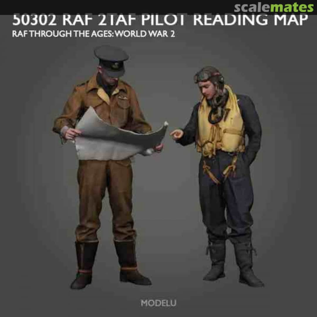 Boxart RAF 2TAF Officer & Pilot Reading Map 50302-072 Modelu