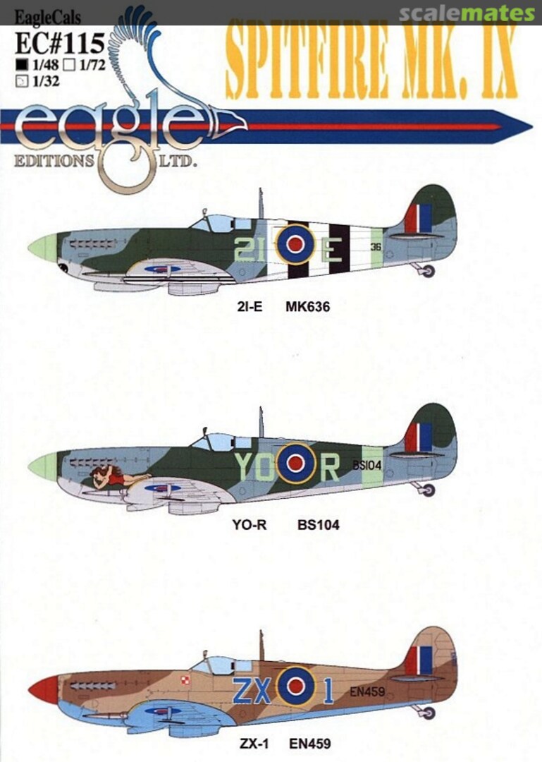 Boxart Spitfire Mk.IX EagleCals EC48-115 Eagle Editions