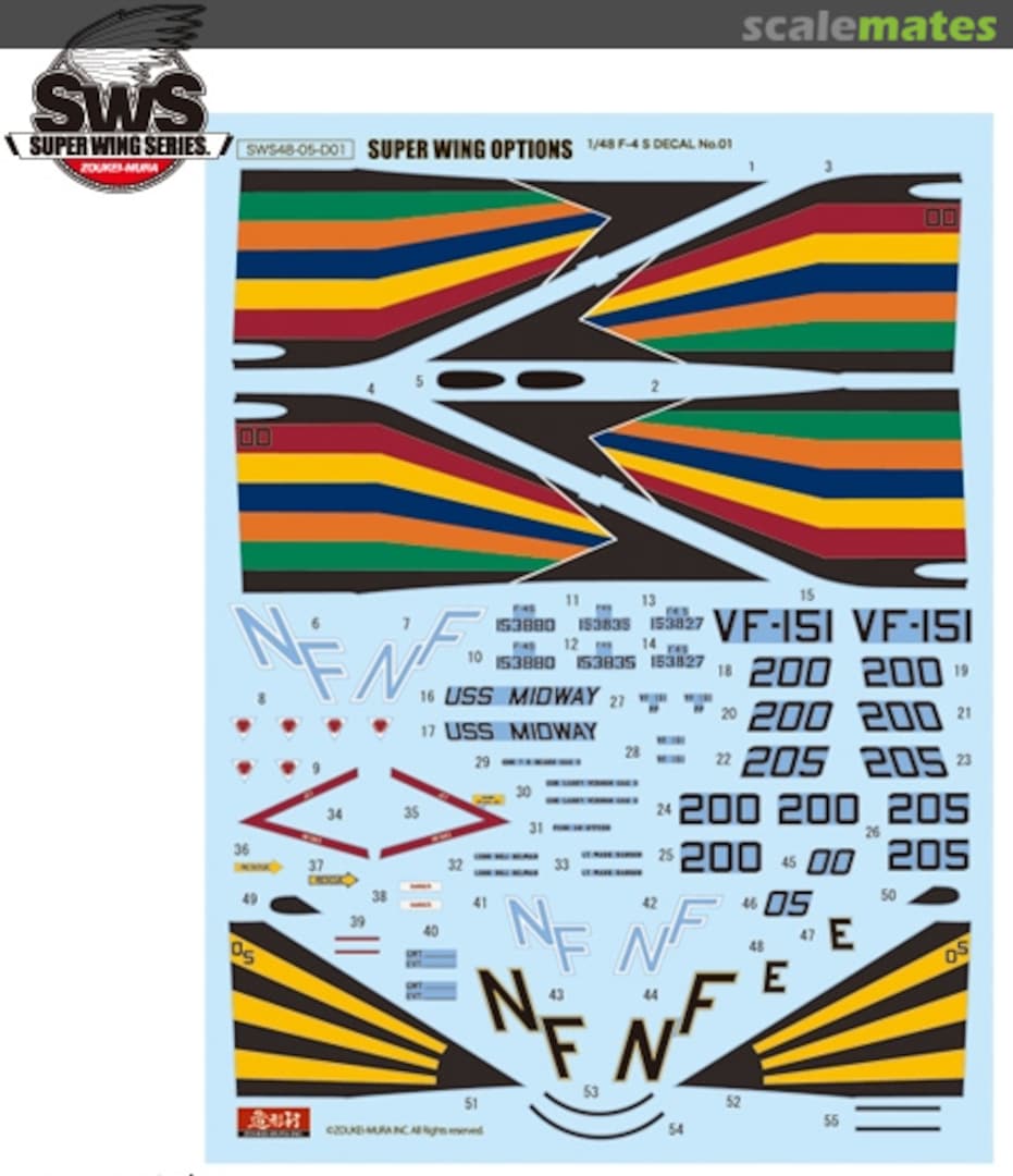 Boxart F-4S Marking Set 1 SWS48-05-D01 Zoukei-Mura