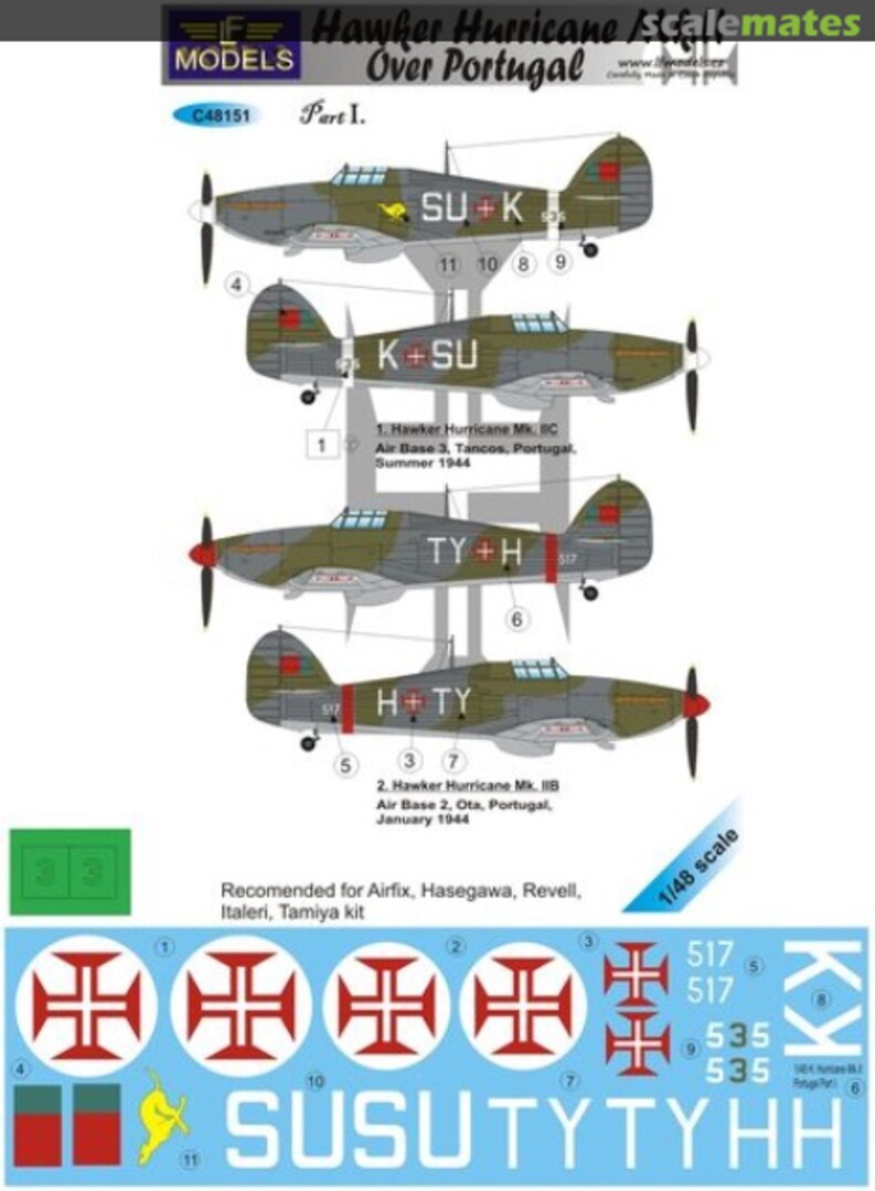 Boxart Hawker Hurricane Mk.II over Portugal Pt 1 C48151 LF Models