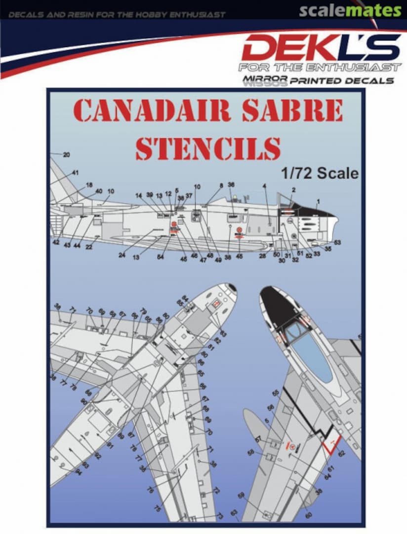 Boxart Canadair Sabre Stencils DZ72021 DEKL's