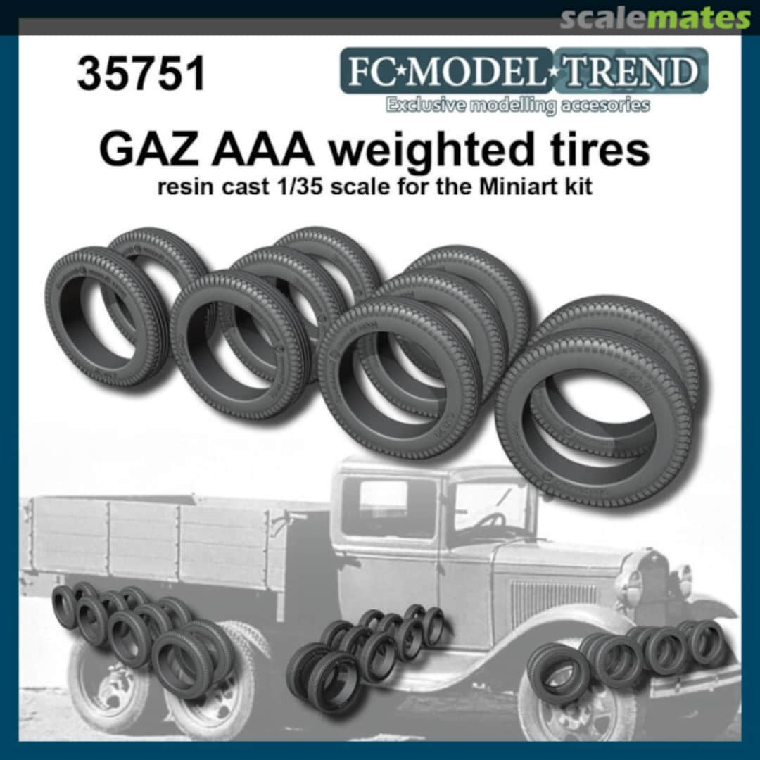 Boxart GAZ AAA, Weighted Tires 35751 FC Model Trend