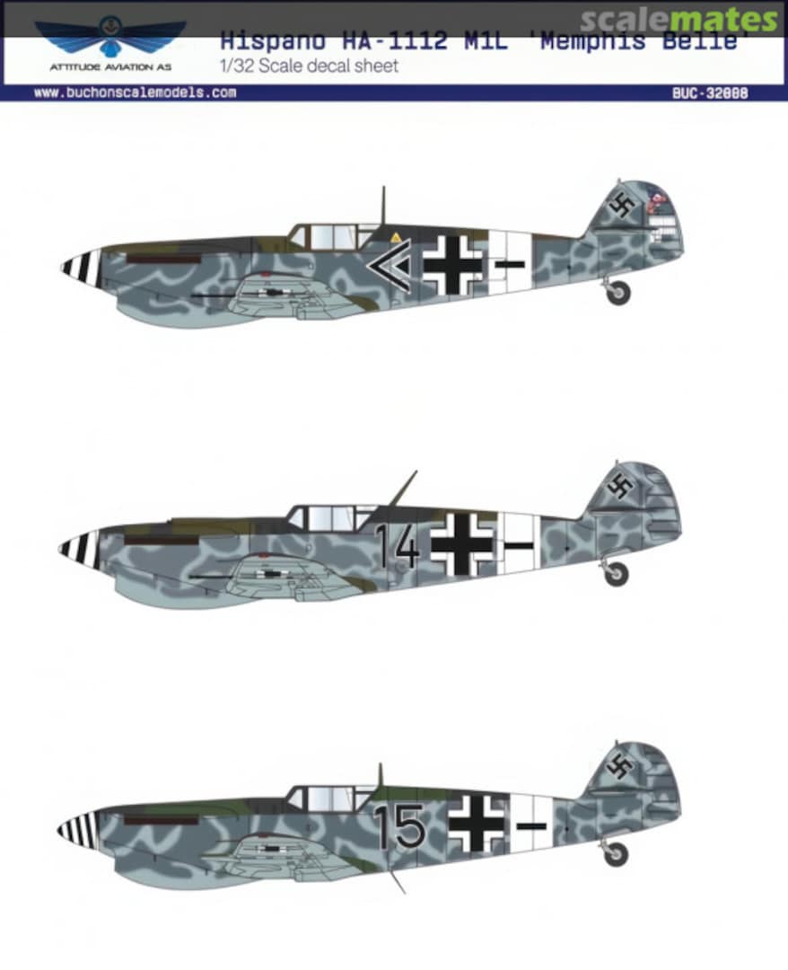 Boxart Hispano HA-1112 M1L BUC-32008 Buchon Scale Models