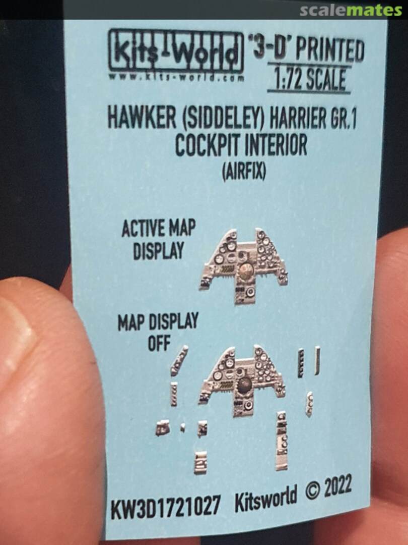 Boxart Hawker (Siddeley) Harrier GR.1 - Cockpit Interior KW3D1721027 Kits-World