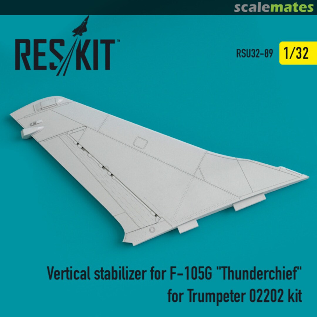 Boxart F-105G Thunderchief - vertical stabilizer (Trumpeter 02202) RSU32-0089 ResKit