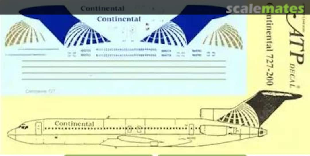 Boxart Continental (new colors) 727-200 AD5089 ATP Airliners America