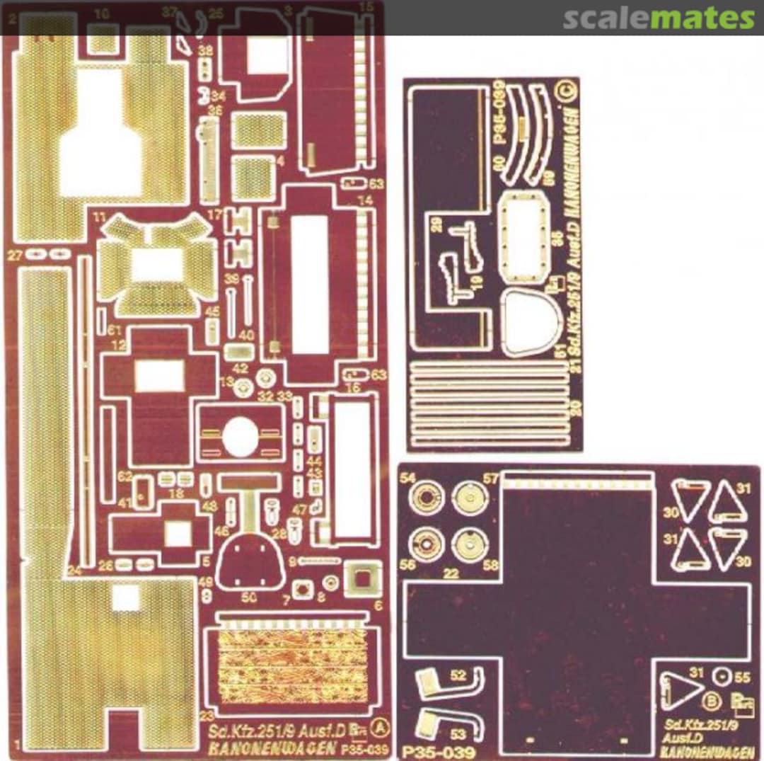 Boxart Sd.Kfz. 251/9 Ausf D Kanonenwagen P35-039 Part
