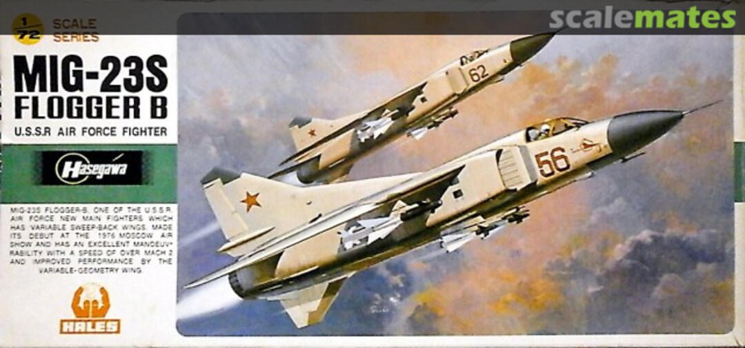 Boxart Mig-23S Flogger B JS-136 Hasegawa/Hales