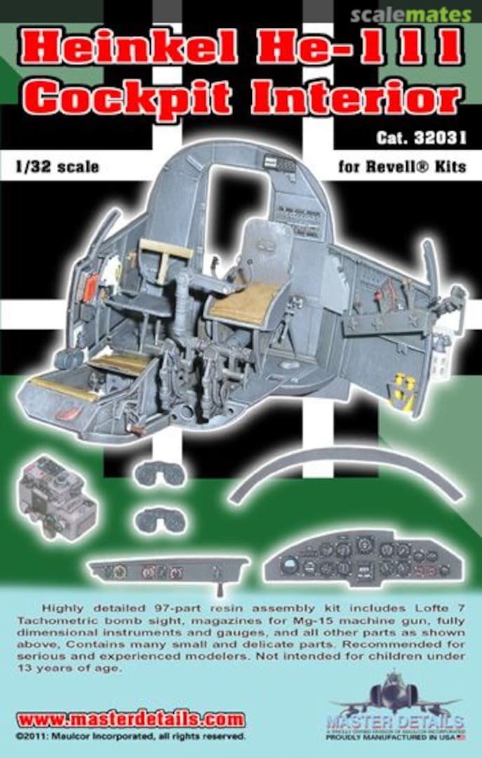 Boxart He-111 Cockpit Interior 32031 Master Details