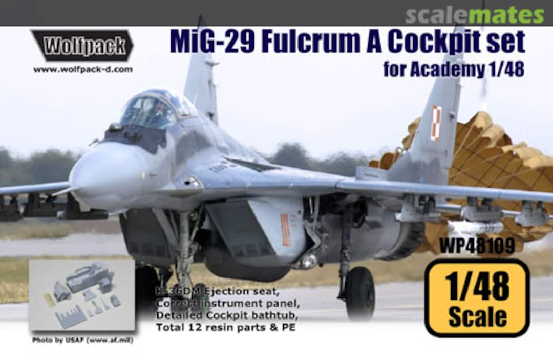 Boxart MiG-29 (9-12) Fulcrum A Cockpit Set WP48109 Wolfpack