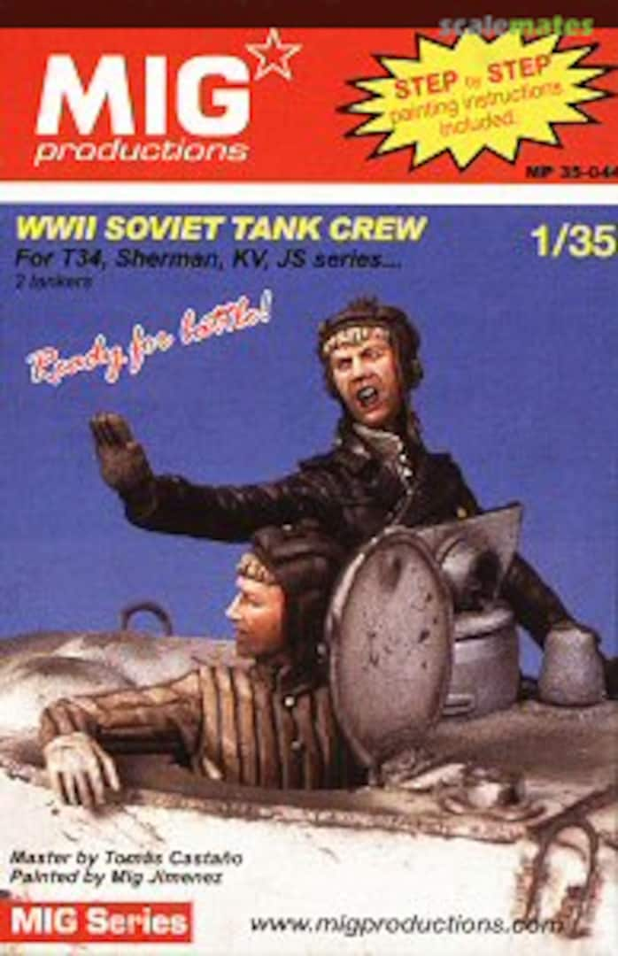 Boxart WWII Soviet Winter Tank Crew for T34, Sherman, KV, JS Series (2 Figures) MP 35-044 MIG Productions