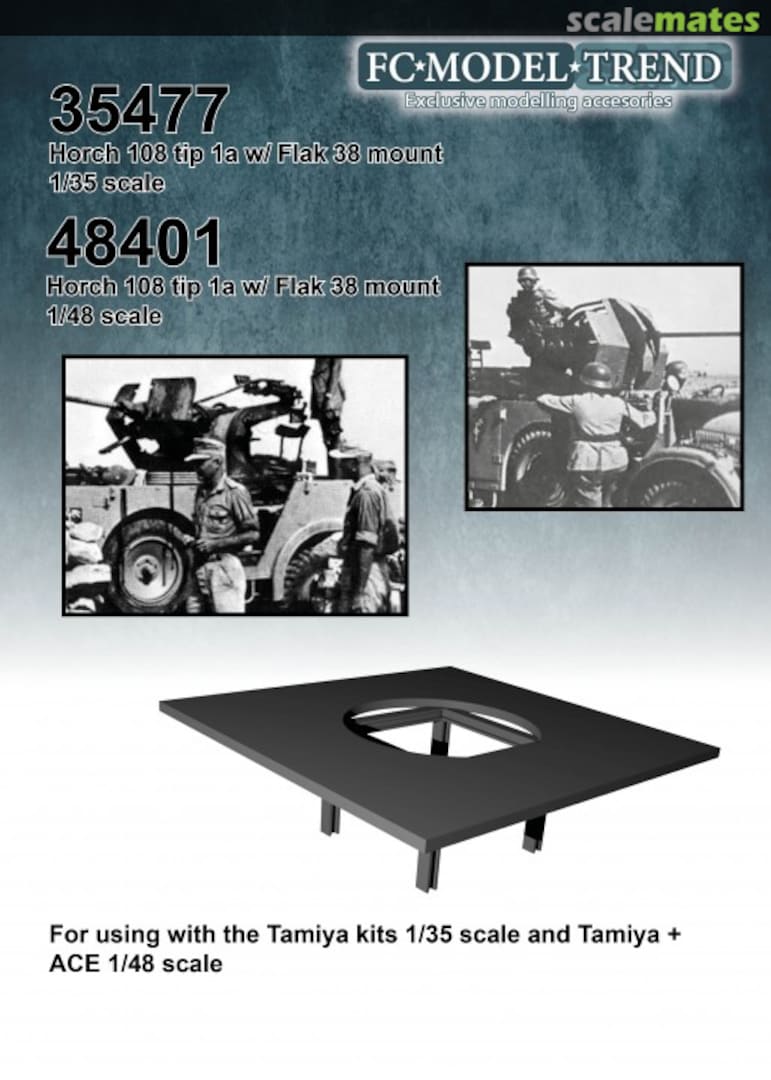 Boxart Flak pedestal for Horch 108 typ A 35477 FC Model Trend