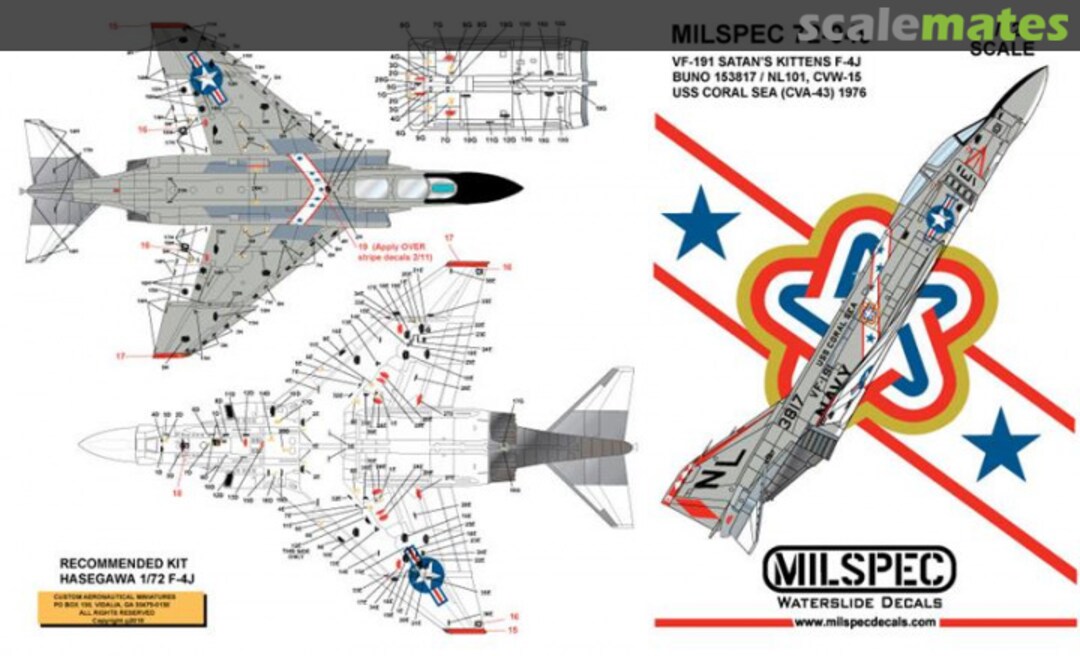 Boxart VF-191 Satan's Kittens - F-4J 72-049 Milspec