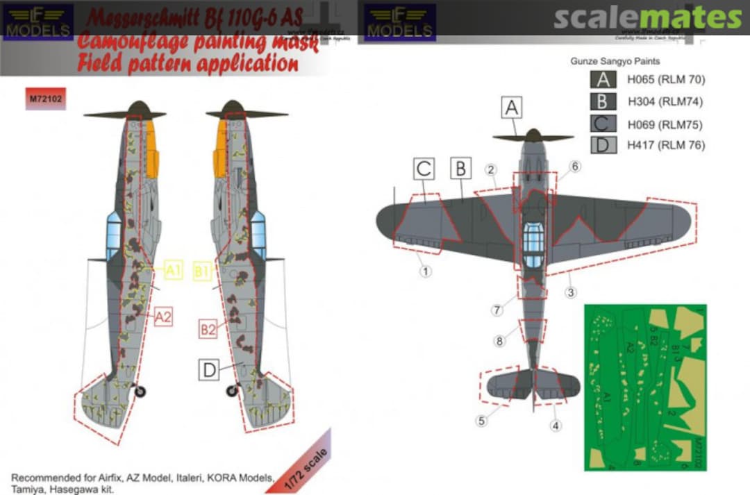 Boxart Messerschmitt Bf 109 G-6 AS M72102 LF Models