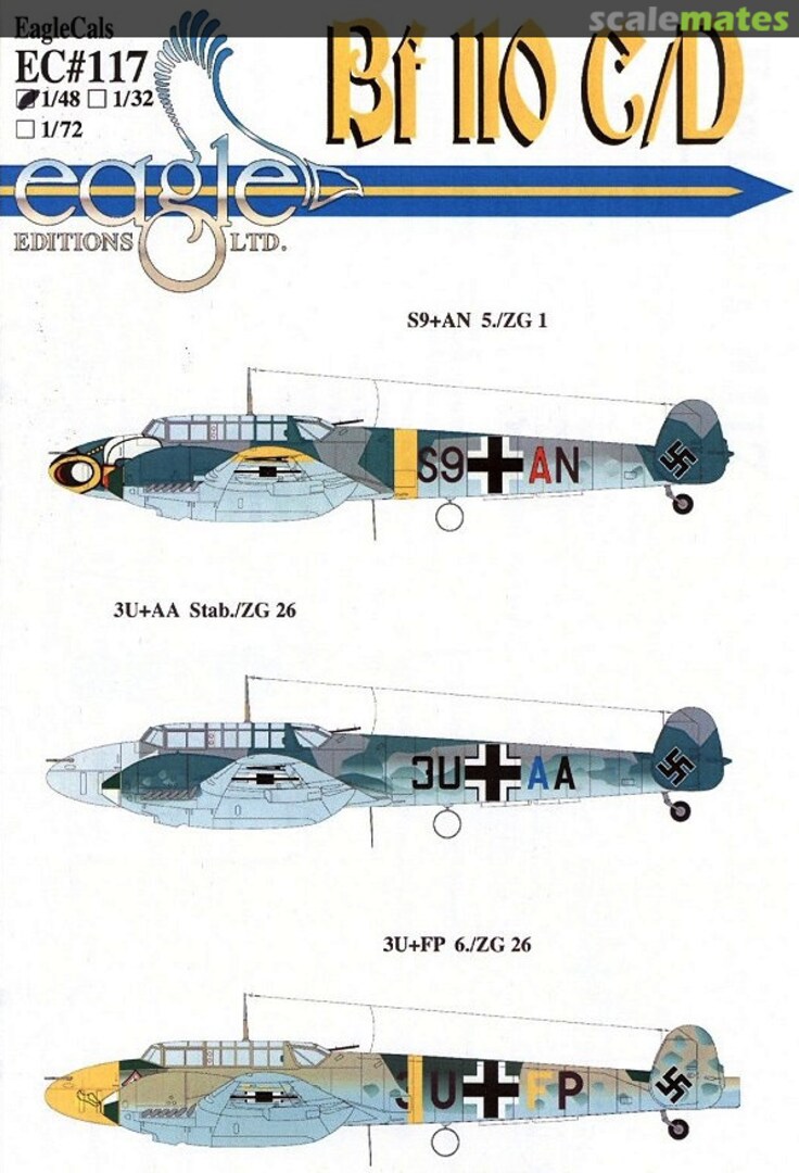 Boxart Bf 110 C/D EagleCals EC48-117 Eagle Editions