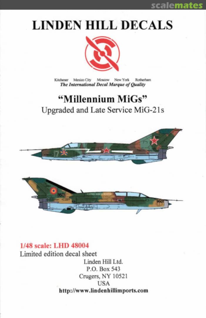 Boxart Millennium MiGs LHD48004 Linden Hill Decals