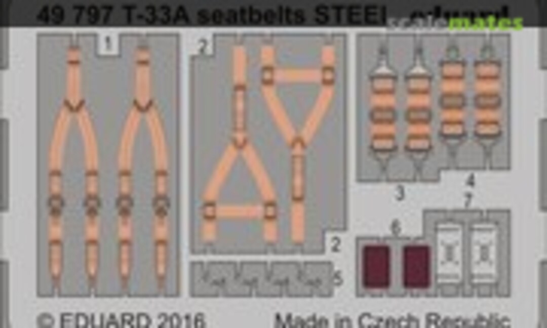 1:48 T-33A seatbelts (STEEL) (Eduard 49797)