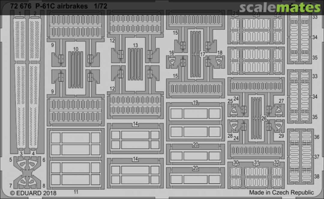 Boxart P-61C Black Widow - Airbrakes 72676 Eduard