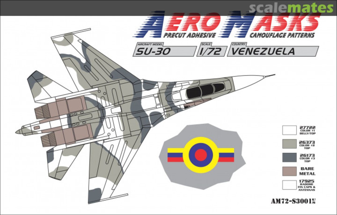 Boxart Su-30 Venezuela AM72-S3001 AeroMasks