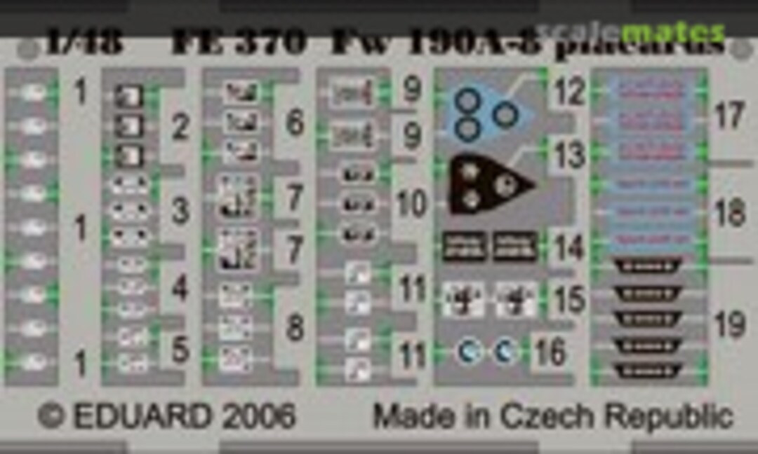 1:48 Fw 190A/F placards (Eduard FE370)