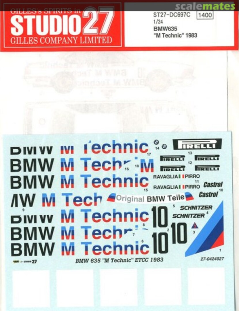 Boxart BMW 635 CSi ST27-DC697C Studio27