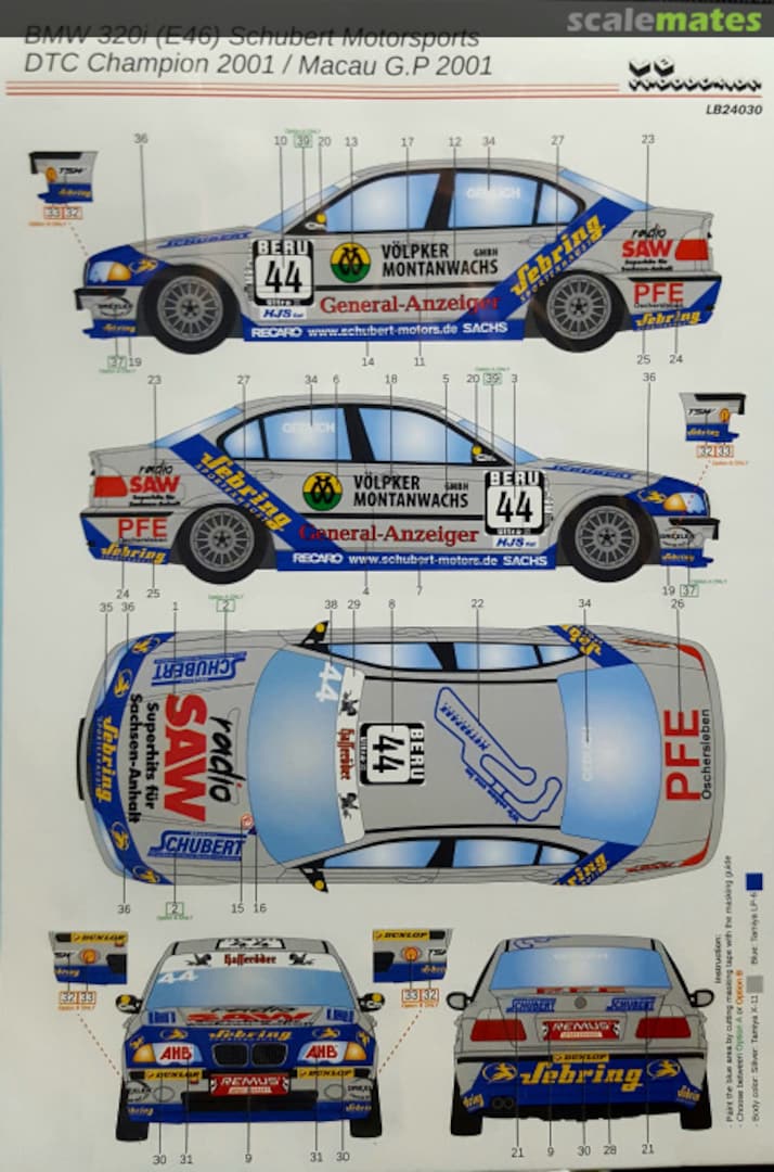 Boxart BMW 320i (E46) Schubert Motorsports LB24030 LB Production