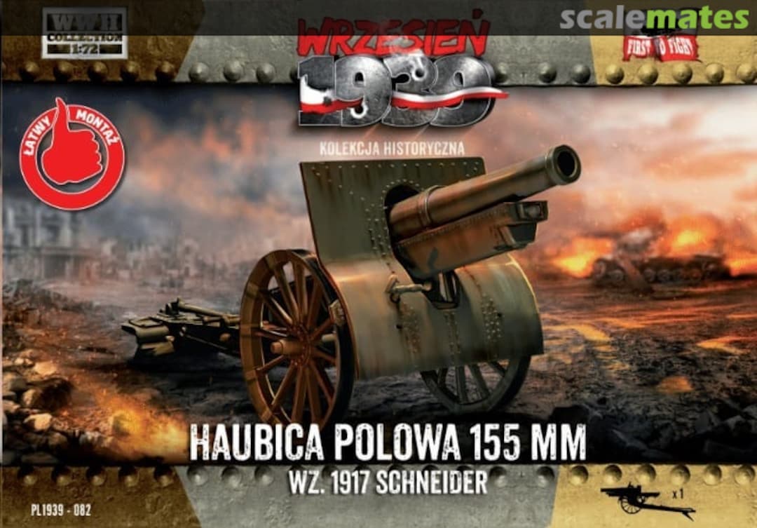 Boxart 155mm howitzer Schneider wz.1917 PL1939-082 First to Fight