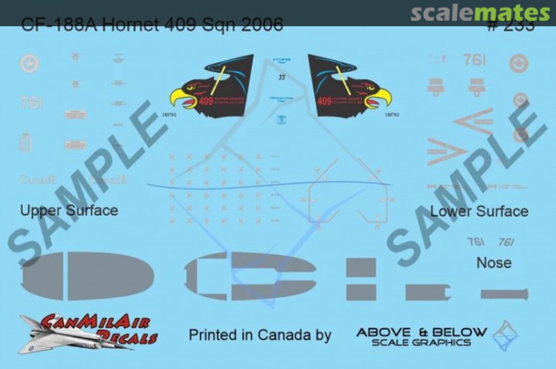 Boxart McDonnell CF-188 Hornet 233 Above & Below Graphics