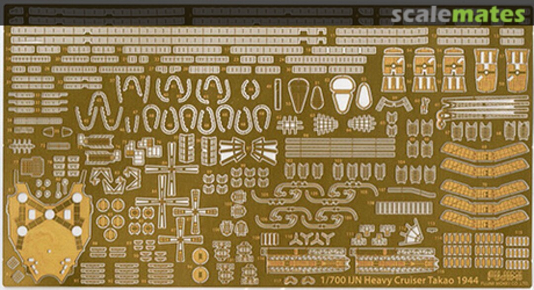 Boxart IJN Heavy Cruiser Takao 1944 Photo-Etched Parts 11669 Fujimi
