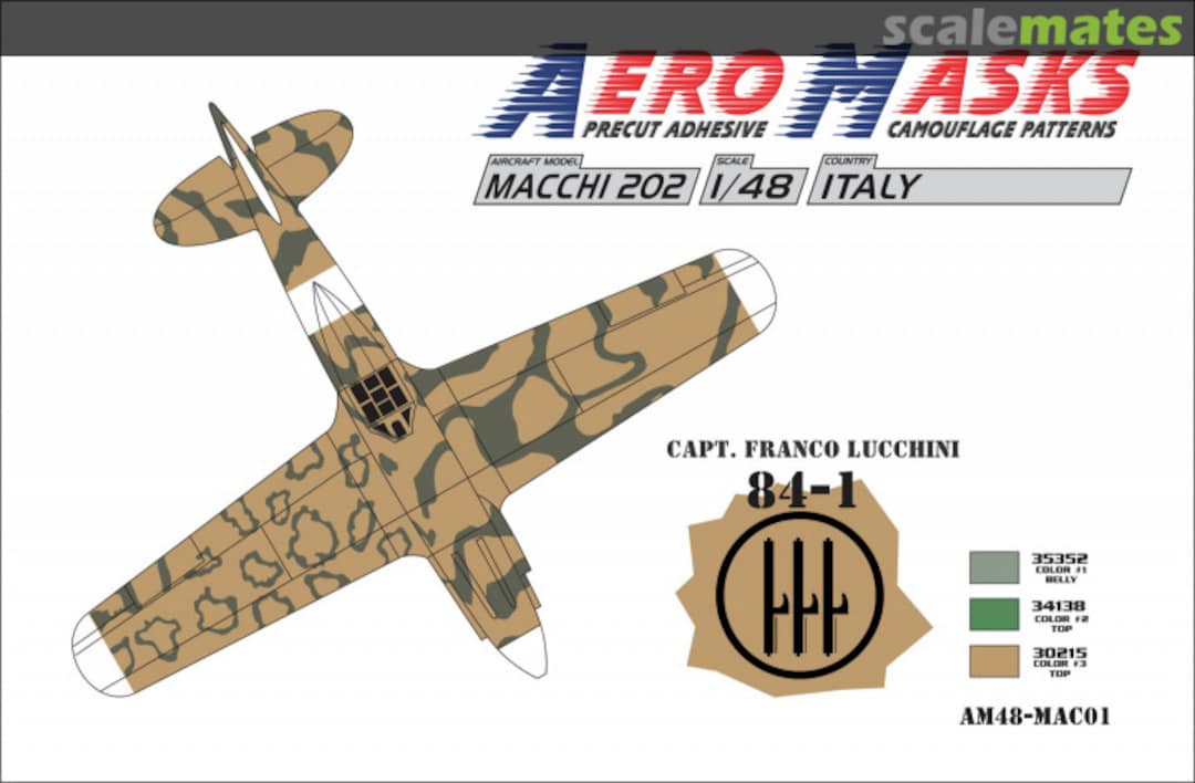 Boxart Macchi 202 Italy AM48-MAC01 AeroMasks