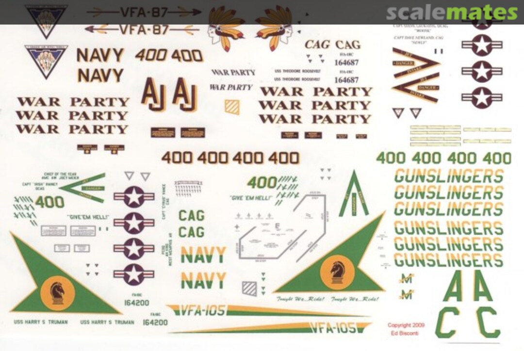 Boxart F/A-18C VFA-105 & VFA-87 Iraqi Freedom w/mission markings  Ed Bisconti