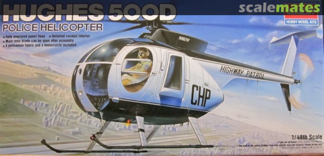 Boxart Hughes 500D Police Helicopter 1643 Academy