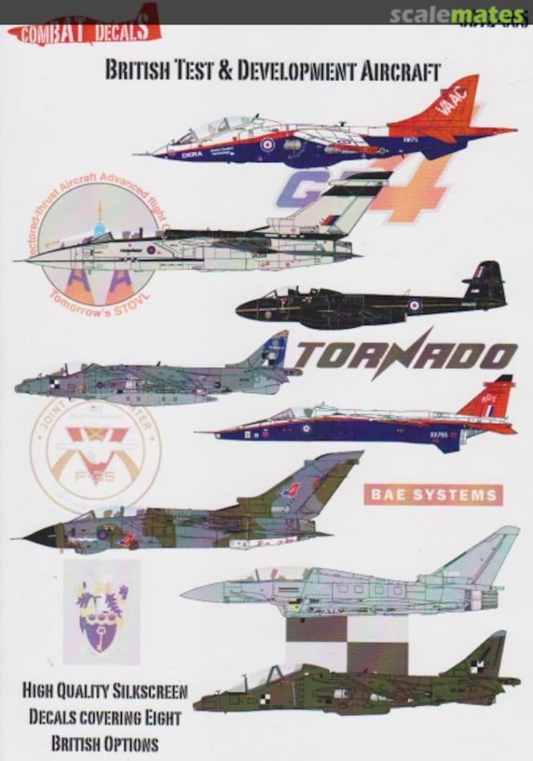 Boxart British Test & Development Aircraft CD72-005 Combat Decals