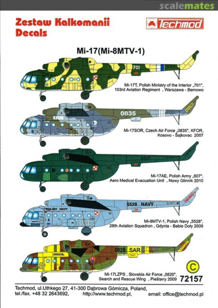 Boxart Mi-17 (Mi-8MTV-1) 72157 Techmod