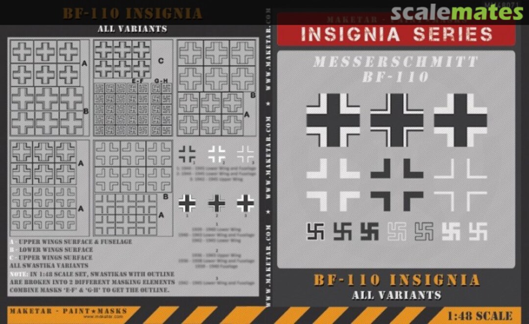 Boxart Bf-110 insignia All Variants MM48071 Maketar