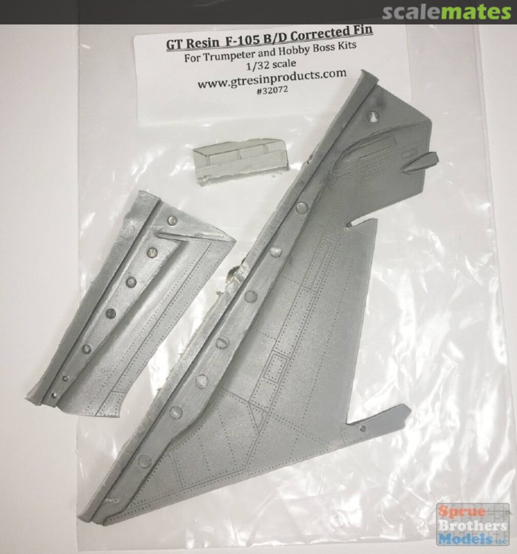 Boxart F-105B F-105D Thunderchief Correct Fin (TRP/HBS kit) 32072 GT Resin