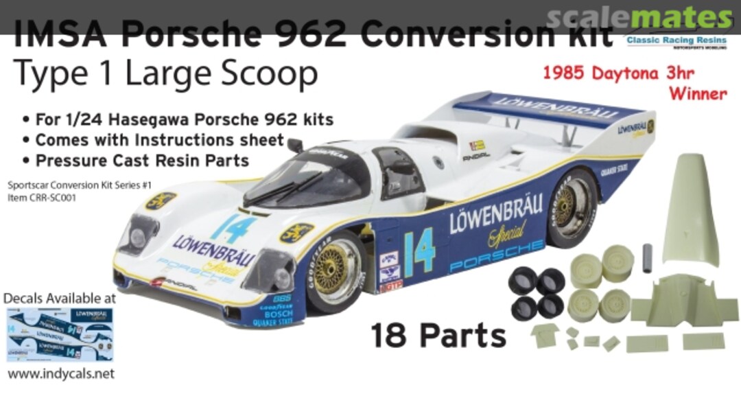 Boxart IMSA PORSCHE 962 CONVERSION KIT VER. 1 CRR-SC001 Classic Racing Resins