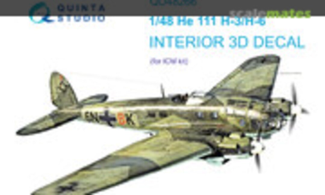 1:48 He 111H-3/H-6 interior 3D decals (Quinta Studio QD48266)