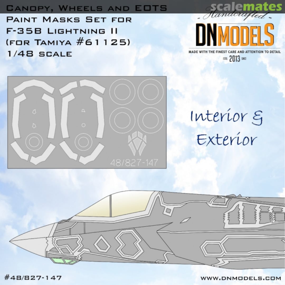 Boxart F-35B Lightning II Canopy, Wheels & EOTS Paint Masks Set 48/827-147 DN Models