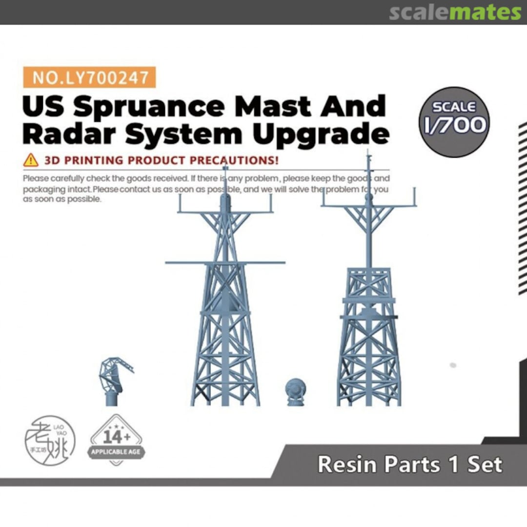 Boxart US Spruance Mast and Radar System Upgrade LY700247 Yao's Studio/ 老姚手工坊