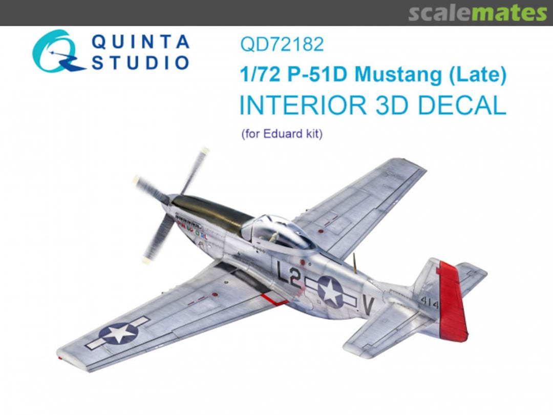 Boxart P-51D Mustang (Late) interior 3D decals QD72182 Quinta Studio