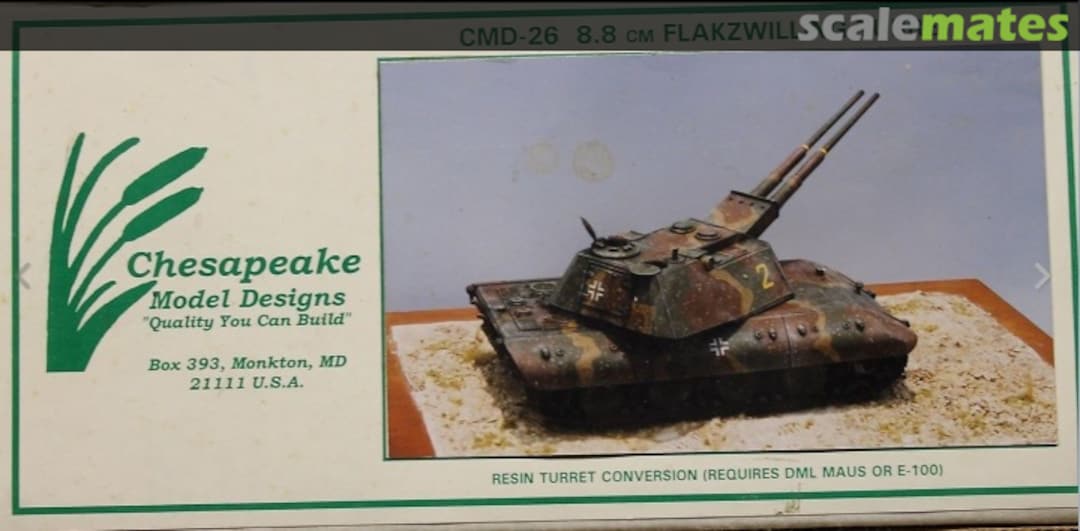 Boxart 8,8 cm Flakzwilling Turret CMD-26 Chesapeake Model Designs