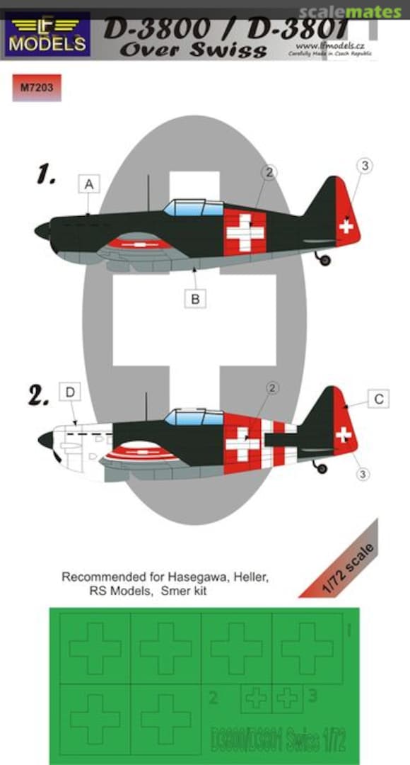 Boxart D-3800 / D-3801 Over Swiss M7203 LF Models