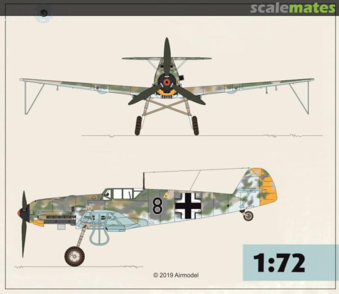 Boxart Messerschmitt Bf 109 E "Idiotenbock" training vehicle AM-6051 Airmodel