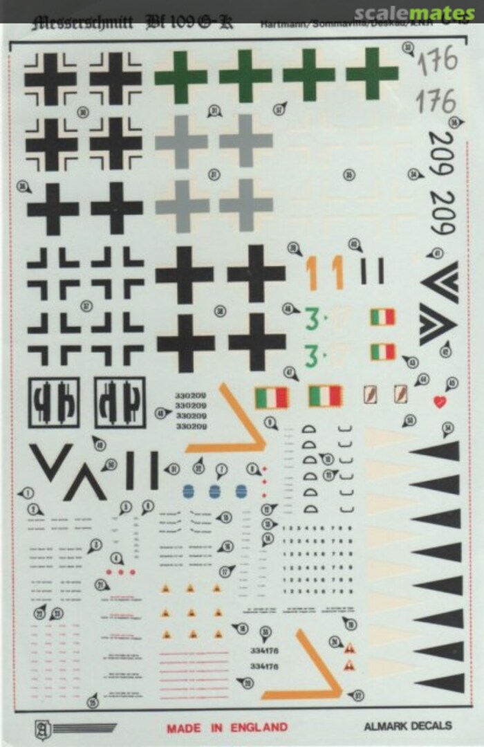 Boxart Messerschmitt Bf 109 G - K C-15 Almark Decals