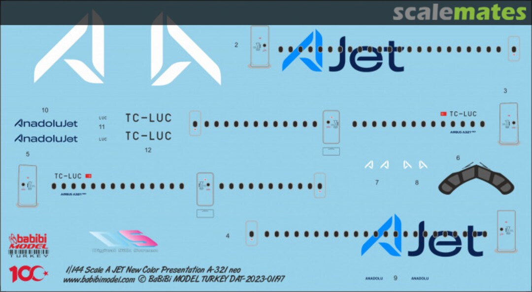 Boxart Airbus A-321 neo Dat-01197 Babibi model