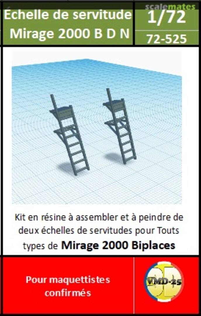 Boxart Echelles de servitude pour Mirage 2000 B D N 72-525 VMD25_3D