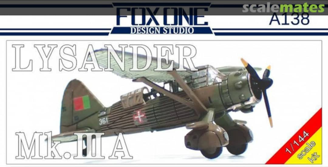 Boxart Westland Lysander Mk-III A A138 FoxOne Design Studio