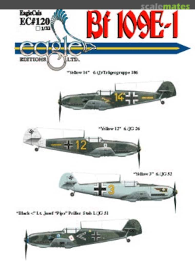 Boxart Bf 109E-1 EagleCals EC32-120 Eagle Editions