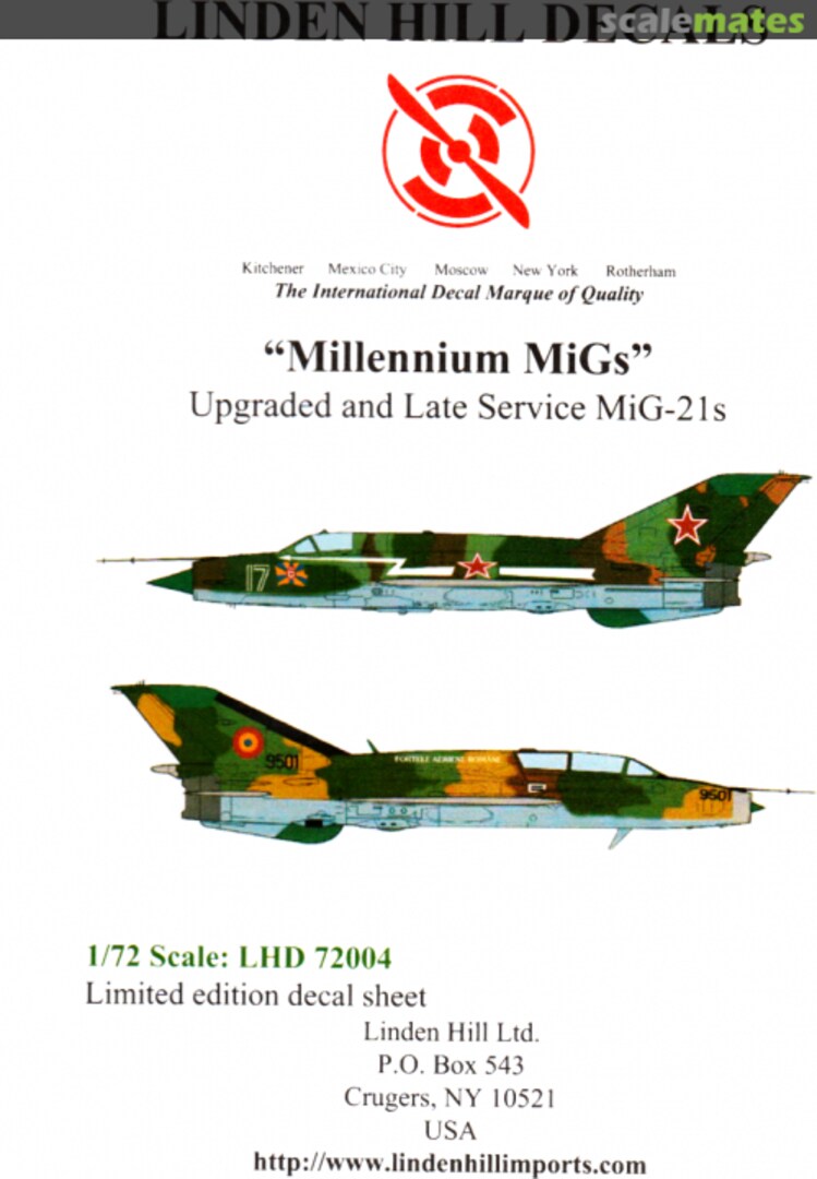 Boxart "Millennium MiGs" LHD72004 Linden Hill Decals